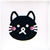 ニコ10モザイクタイル ねこ 黒