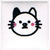 ニコ10モザイクタイル ねこ 白